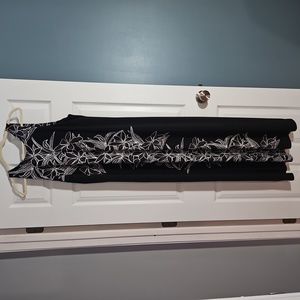 Tommy Bahama Maxi Dress Black w/Hawaiian Print ' Size Large